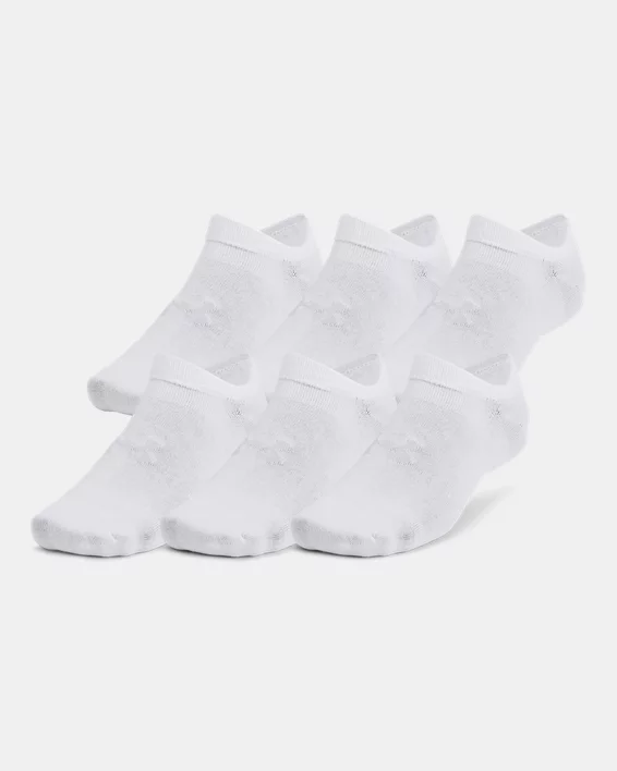 UA Essential Unisex 6-Pack No-Show Socks