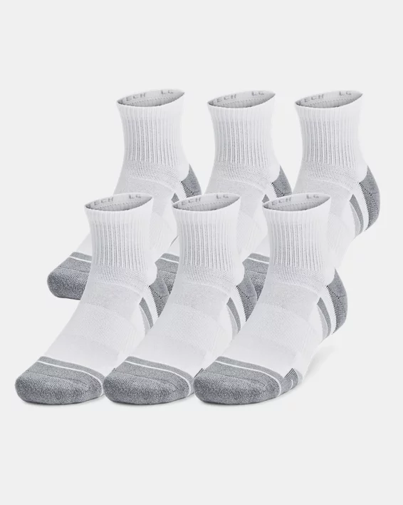 UA Performance Tech Unisex 6-Pack Quarter Socks