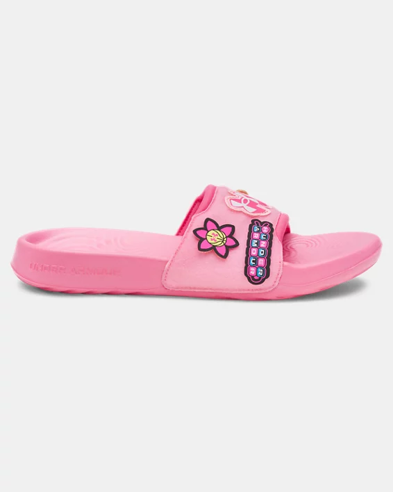 UA Ignite Select Patches Girls Slides