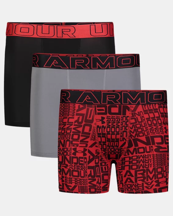 UA Performance Tech Printed Boys 4" Boxerjock