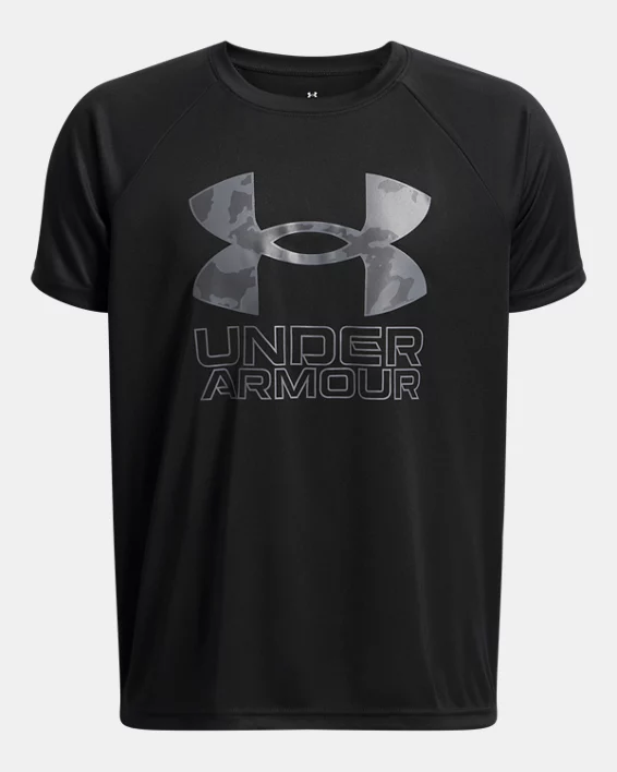 UA Tech Hybrid Print Boys Short Sleeve (Extended Size)