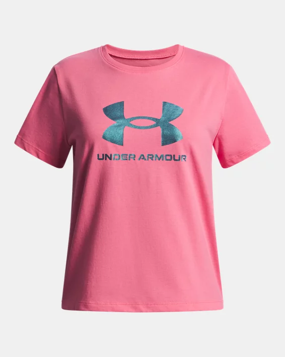 UA Rival Shimmer Girls Short Sleeve