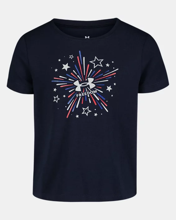 UA Freedom Fireworks Little Girls Short Sleeve