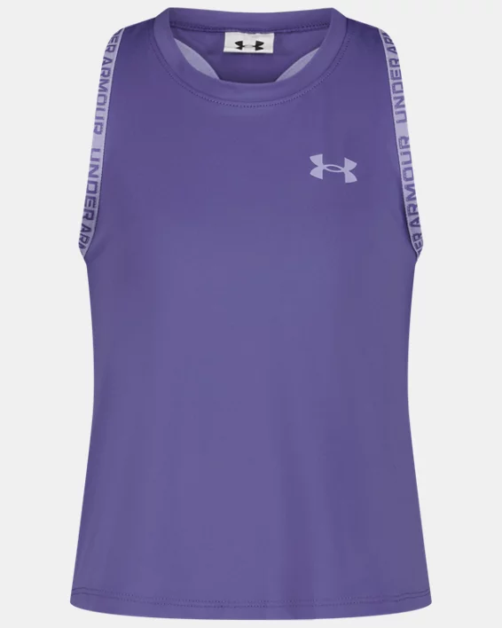 UA Knockout Logo Little Girls Tank