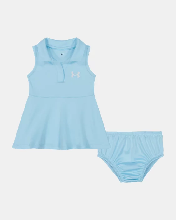 UA Sleeveless Polo Infant Girls Dress With Diaper Cover