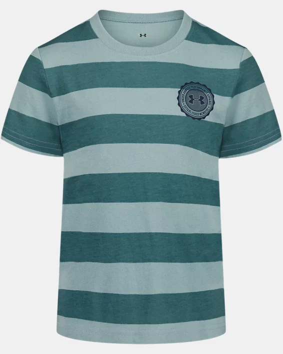 UA Printed Stripe Little Boys Short Sleeve