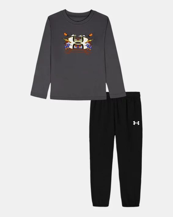 UA Football Logo Toddler Boys Long Sleeve & Joggers Set