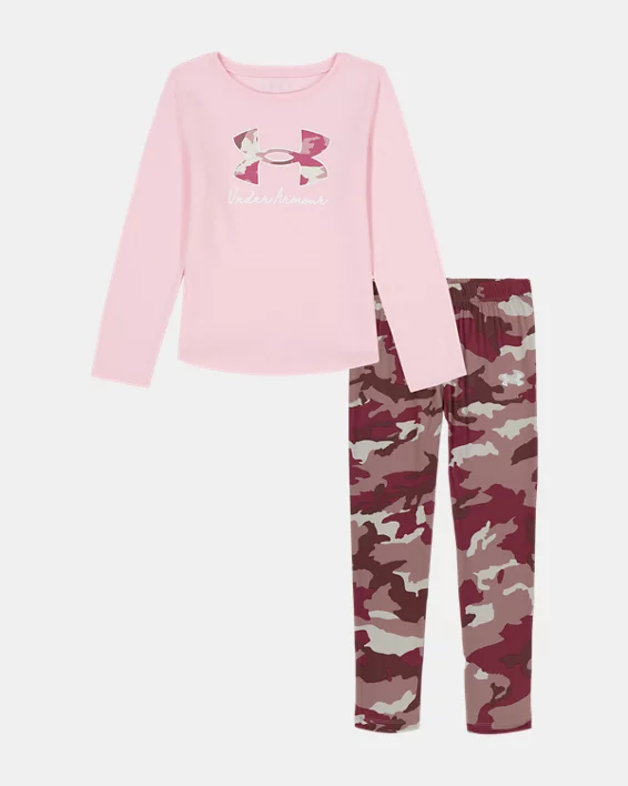 UA Camo Logo Little Girls Leggings Set