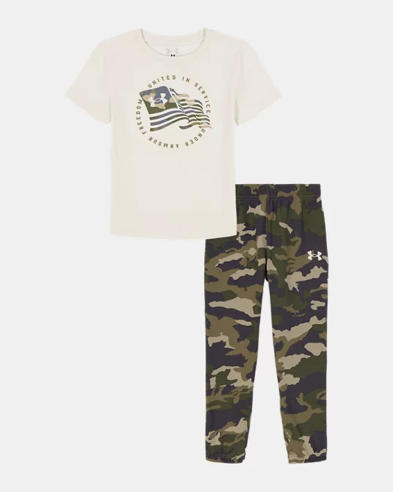 UA Freedom Flag Infant Boys Short Sleeve & Joggers Set
