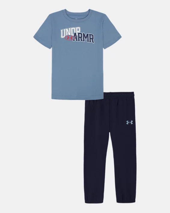 UA Tech Toddler Boys Short Sleeve & Joggers Set