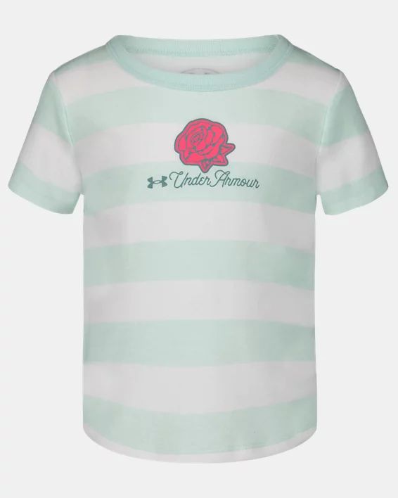 UA Rugby Stripe Little Girls Short Sleeve
