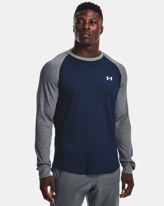 UA Waffle Mens Crew Long Sleeve