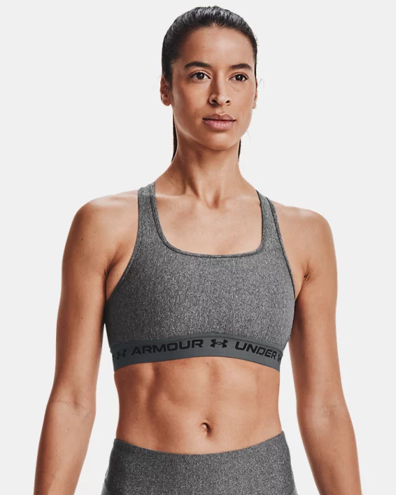 Crossback Mid Heather Womens Sports Bra