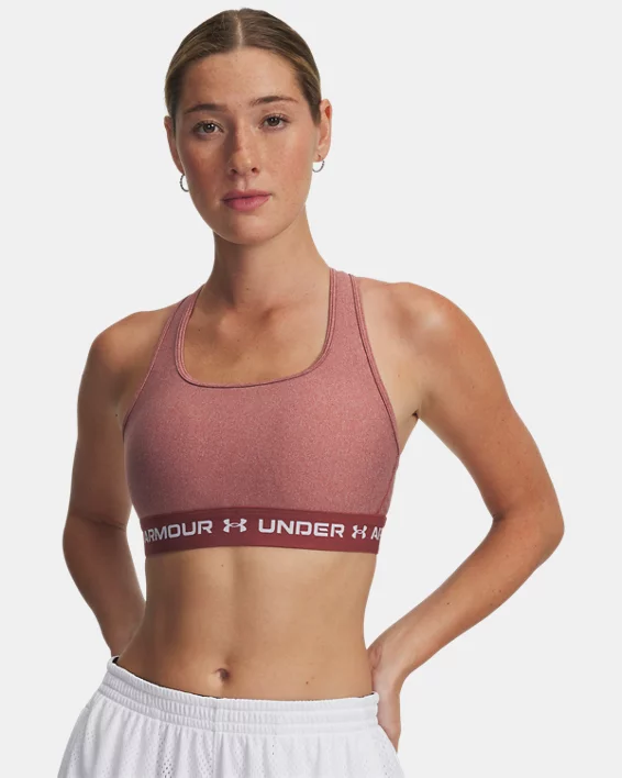 Crossback Mid Heather Womens Sports Bra