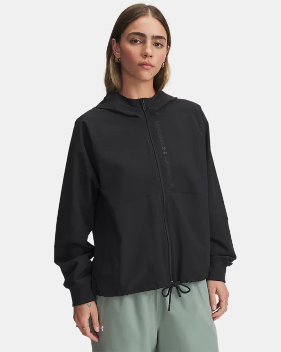 UA Woven Womens Full-Zip Jacket