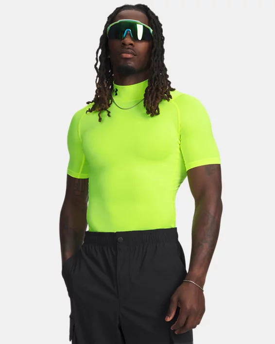 HeatGear Compression Mens Mock Short Sleeve