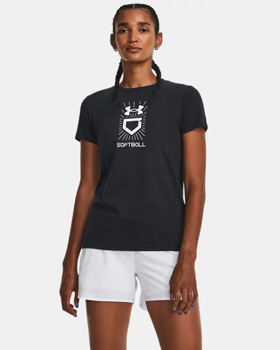 UA Vertical Logo Womens Short Sleeve