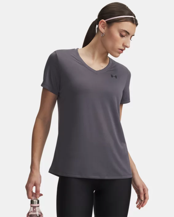 UA Tech Womens V-Neck Short Sleeve