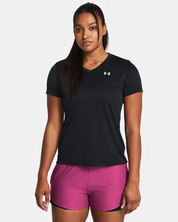 UA Tech Womens V-Neck Short Sleeve