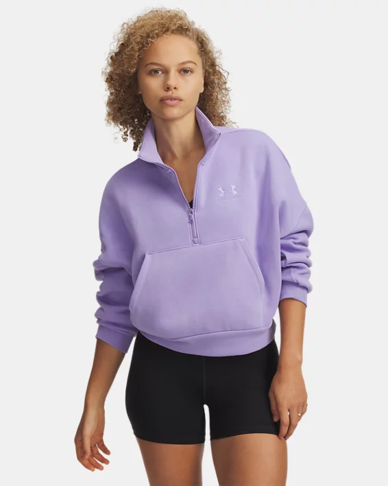 UA Icon Fleece Womens Oversized  Zip