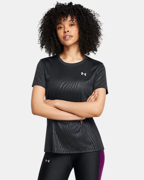 UA Tech Emboss Womens Short Sleeve