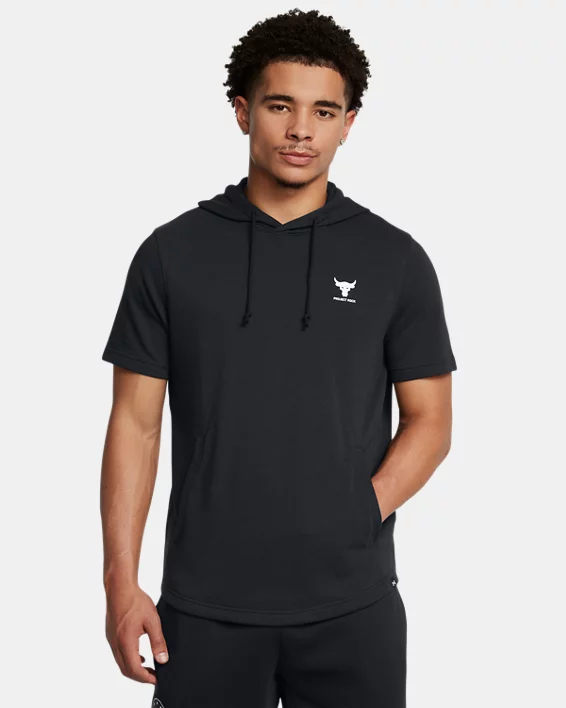 Project Rock Terry Mens Short Sleeve Hoodie