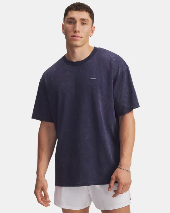 UA Heavyweight Logo Wash Mens Oversized Short Sleeve