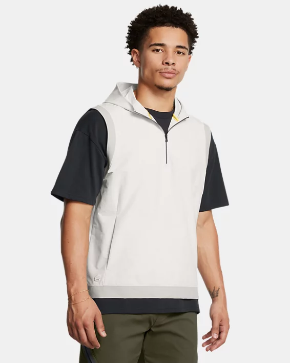 Curry Sleeveless Mens Hooded Vest