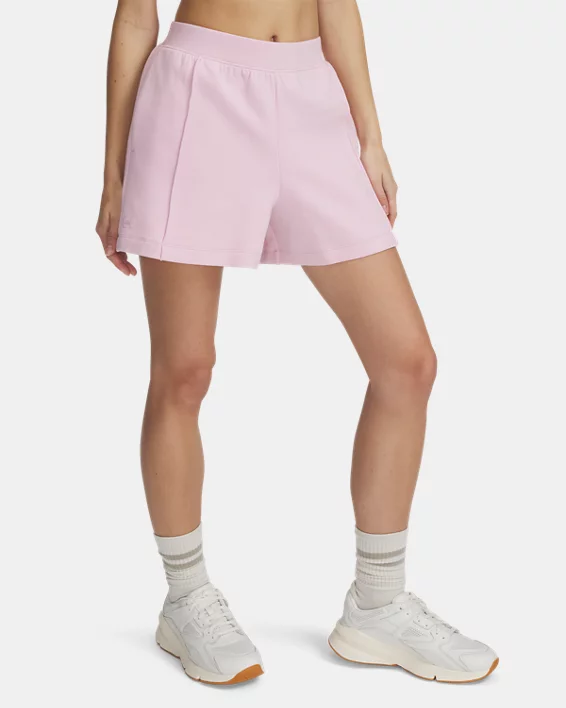 UA Unstoppable Fleece Womens 4" Shorts