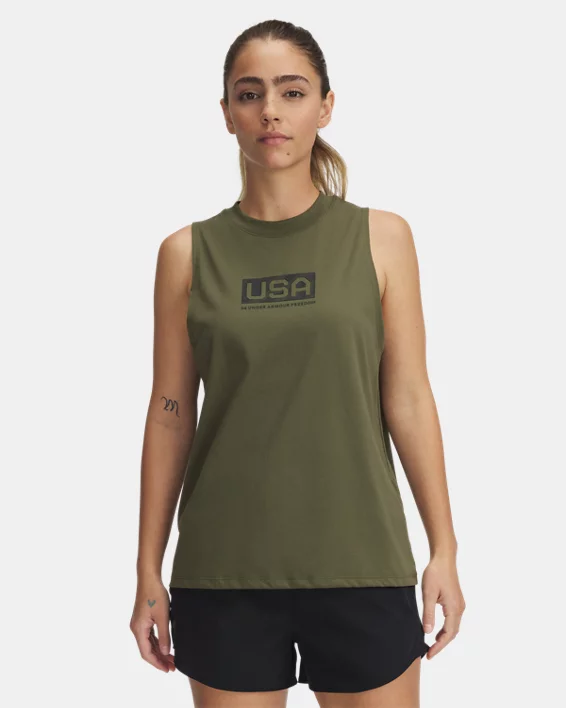 UA Freedom USA Logo Womens Tank