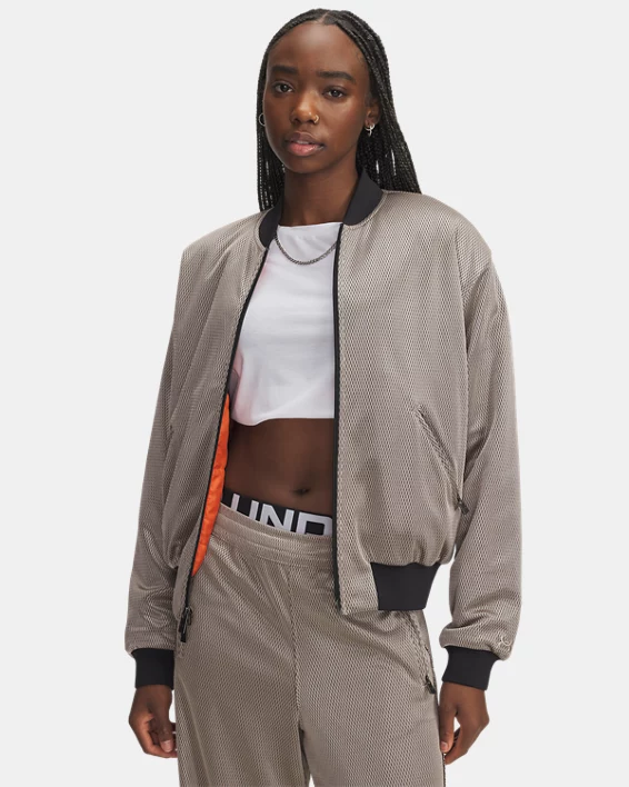 UA Courtside Dazzle Womens Bomber Jacket