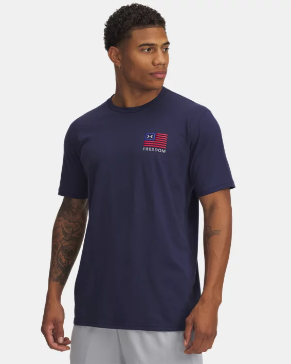 UA Freedom Left Chest Mens Short Sleeve