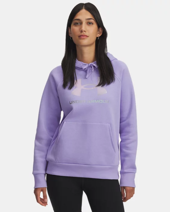 UA Rival Fleece Shimmer Womens Hoodie