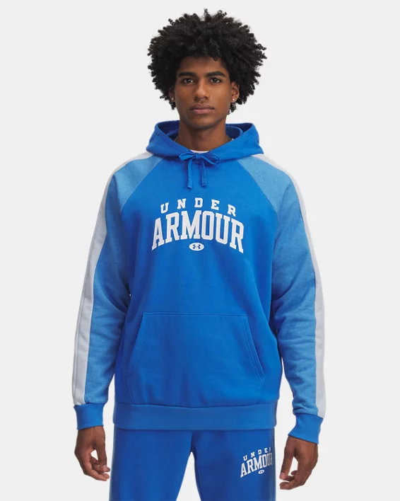 UA Rival Fleece Colorblock Mens Hoodie
