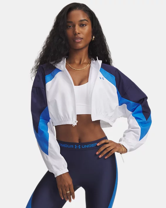 UA Icon Crinkle Womens Crop Jacket