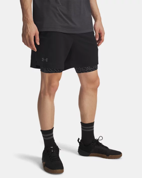 UA Vanish Woven Printed Mens 2-in-1 Shorts