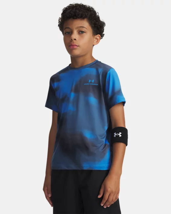 UA Vanish Printed Boys Short Sleeve
