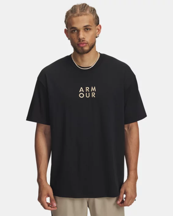 UA Armour Wordmark Heavyweight Mens Short Sleeve
