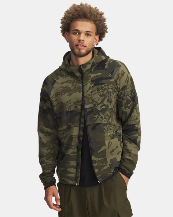 UA Unstoppable Fleece Camo Mens Full Zip