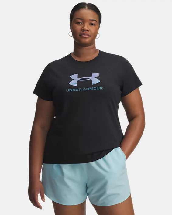 UA Rival Shimmer Womens Short Sleeve