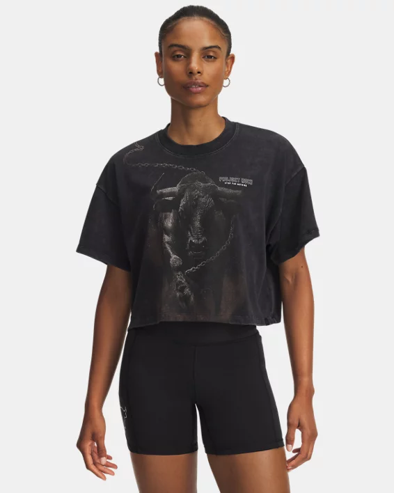 Project Rock Bull Heavyweight Womens Oversized T-Shirt