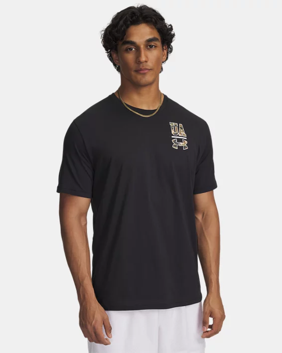 UA Vintage Left Chest Camo Mens Short Sleeve