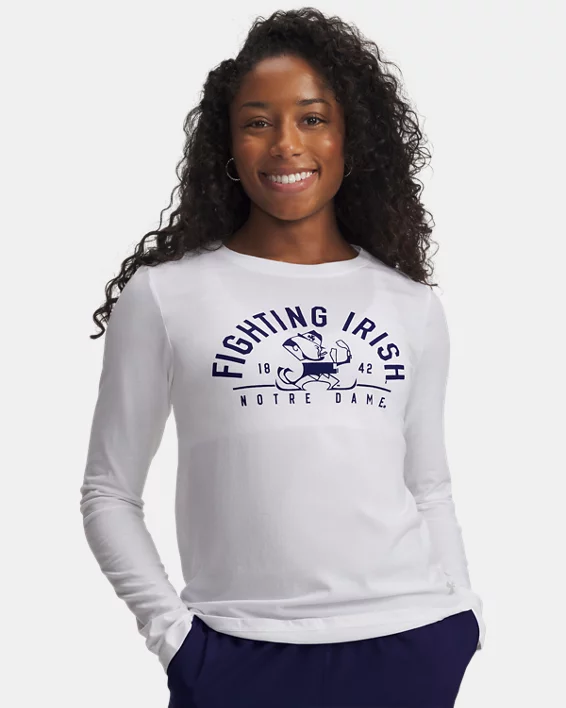 UA Performance Cotton Collegiate Womens Long Sleeve